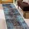 World Rug Gallery Abstract Design Distressed Non Shedding Soft Area Rug 2' x 7' Blue 392BLUE2x7 - alternate 5